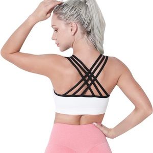 DYCE ACTIVE Medium Support Padded Crisscross Back Workout Running Strappy bra